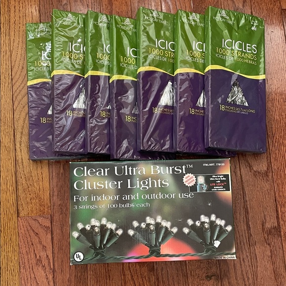 INC International Concepts Other - INC International Concepts Clear Burst Cluster Lights and icicles Christmas.NIB